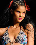 A model displays a creation by Colombian Cosita Linda during the Dominicana Moda Fashion Week 2012