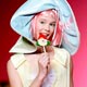 A model presents a creation by a local boudoir designer during ELLE Fashion Week 2005 in Bangkok.