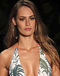 A model presents a creation from Poko Pano collection during Fashion Rio Summer 2012/2013 in Rio de Janeiro