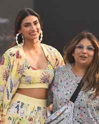 Athiya Shetty with Fashion designer Payal Singhal