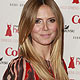 Model Heidi Klum arrives for the Heart Truth`s Red Dress 2010 collection during New York Fashion Week