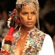 A model presents a creation by Ashima Leena at a fashion show in New Delhi