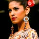 A model presents a creation by Indian designers Ashima and Leena at the Wills Lifestyle India Fashion Week Spring/Summer 2008 collection in New Delhi