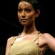 A model presents a creation by Indian designer Shubhra at the Wills Lifestyle India Fashion Week