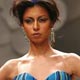 A model presents a creation by Indian designer Rohit Bal at the Wills Lifestyle India Fashion Week Spring/Summer 2008 collection