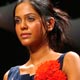 A model presents a creation by Indian designer Rajesh Pratap Singh at the India fashion week Spring/Summer 2008 collection in New Delhi