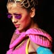 A model displays a creation by Indian fashion designer Manish Arora during a week-long fashion show in New Delhi.