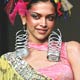 A model displays a creation by Indian fashion designer Shahzad Kalim during week-long fashion shows in New Delhi.