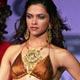 A model displays a creation of Indian fashion designer Anita Dongre during week-long fashion shows in New Delhi.