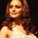 Preity Zinta showcases a new creation by designer Manish Malhotra during India fashion week 