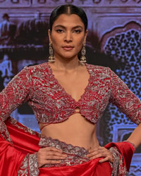 Jayanti Reddy's line of ensembles called 'Rouge' at Lakme Fashion Week 2020 Digital First Season Fluid Edition.