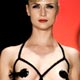 A model walks the runway at the Agent Provocateur fashion show at Smashbox Studios in Culver City, California