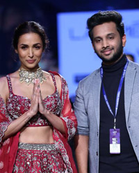 Malaika Arora with fashion designer Varun Chakkilam