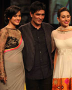 Kajol, Manish Malhotra and Karisma Kapoor