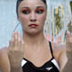 Models pose wearing Speedo swim wear on the runway at 'Swim Shows Miami' on Miami Beach.