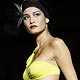 A model wears a creation by designer Guillermina Baeza at Cibeles Madrid Fashion Week Spring/Summer 2010 show in Madrid