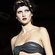 A model wears a creation by designer Guillermina Baeza at Cibeles Madrid Fashion Week Spring/Summer 2010 show in Madrid