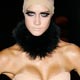 A models displays a lingerie outfit by Andres Sarda during the Pasarela Cibeles in Madrid