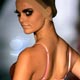 A models displays a lingerie outfit by Andres Sarda during the Pasarela Cibeles in Madrid