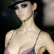 A model displays a lingerie outfit by Andres Sarda during the Pasarela Cibeles in Madrid