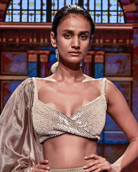 'Adorn' couture line by Pink Peacock Couture's Masumi Mewawala at Lakme Fashion Week 2020 Digital First Season Fluid Edition.