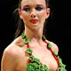 Model wears creation from Peruvian designer Jorge Luis Salinas' spring/summer collection during the Mexico fashion week