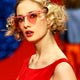 Model presents creation as part of Agatha Ruiz de la Prada Fall/Winter women's collections during Milan Fashion Week