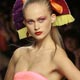 A model displays a creation from Agatha Ruiz De La Prada`s Spring/Summer 2009 women`s collection during Milan Fashion Week