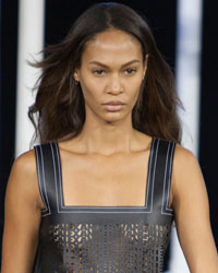 A model presents a creation from the Alexander Wang Spring/Summer 2014 collection during Fashion Week in New York