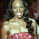 Venus Williams models a dress by Luca Luca as she walks the runway in the Red Dress Collection 2005 Show at New York's Fashion Week.