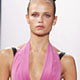 A model wears a washed silk crepe dress from the 2005 collection by Narciso Rodriguez at Fashion Week in New York.