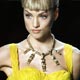 A model presents a necklace as part of French fashion house Dior`s Spring/Summer 2009 women`s ready-to-wear fashion collection by British designer John Galliano in Paris