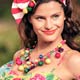 A model presents a creation as part of Salinas' 2006 spring/summer collection during Fashion Rio Show in Rio de Janeiro.