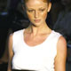 Model wears creation from Tessuti's 2006 autumn/winter collection during Fashion Rio Show in Rio de Janeiro