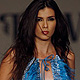 A models presents a creation during Santander Fashion Week in Bucaramanga