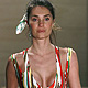 A model presents a creation from Movimento's Summer 2012 collection during Sao Paulo Fashion week in Sao Paulo