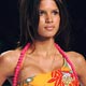 A model wears a creation as part of Movimento's Spring/Summer 2006 collection during Sao Paulo Fashion Week.