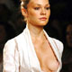 A model wears a creation as part of Cori's Spring/Summer 2006 collection during Sao Paulo Fashion Week.