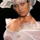 A model wears a creation of designer Lino Villaventura`s 2008 spring/summer collection during the Sao Paulo Fashion Week