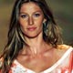 Brazilian model Gisele Bundchen displays a creation from the Colcci Spring/Summer collection during Sao Paulo Fashion week