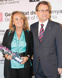 President Generalitat de Catalunya Artur Mas i Gavarro along with his wife Helena Rakosnik