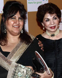 Aleque Padamsee with daughter Raell Padamsee and socialite Sabira Merchant