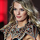 A Victoria's Secret model presents a creation during the Victoria's Secret Fashion Show in New York