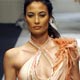 A model presents a creation from Indian designer Tarun Tahiliani`s Spring/Summer 2009 collection