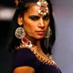 A model presents a creation from Indian designer Kavita Bhartia`s Autumn/Winter 2008 collection at the Wills Lifestyle India Fashion Week in New Delhi