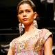 A model presents a creation from Charu Parashar`s Autumn/Winter 2008 collection