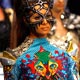 Models present creationfrom Manish Arora`s Autumn/Winter 2008 collection at the Wills Lifestyle India Fashion Week