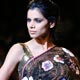 A model presents a creation from designers Swapan and Seema`s Autumn/Winter 2008 collection