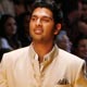 Yuvraj Singh presents a creation from Raghavendra Rathore`s Autumn/Winter 2008 collection at the Wills Lifestyle India Fashion Week