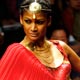 Carol Gracias presents a creation from J.J. Valaya`s Autumn/Winter 2008 collection at the Wills Lifestyle India Fashion Week